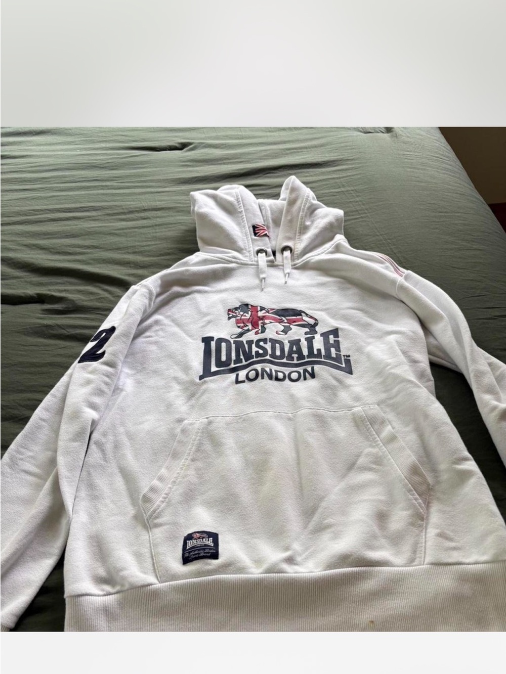 Lonsdale London White Hooded Sweatshirt